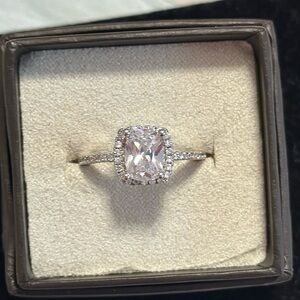 Emerald Cut CZ Ring